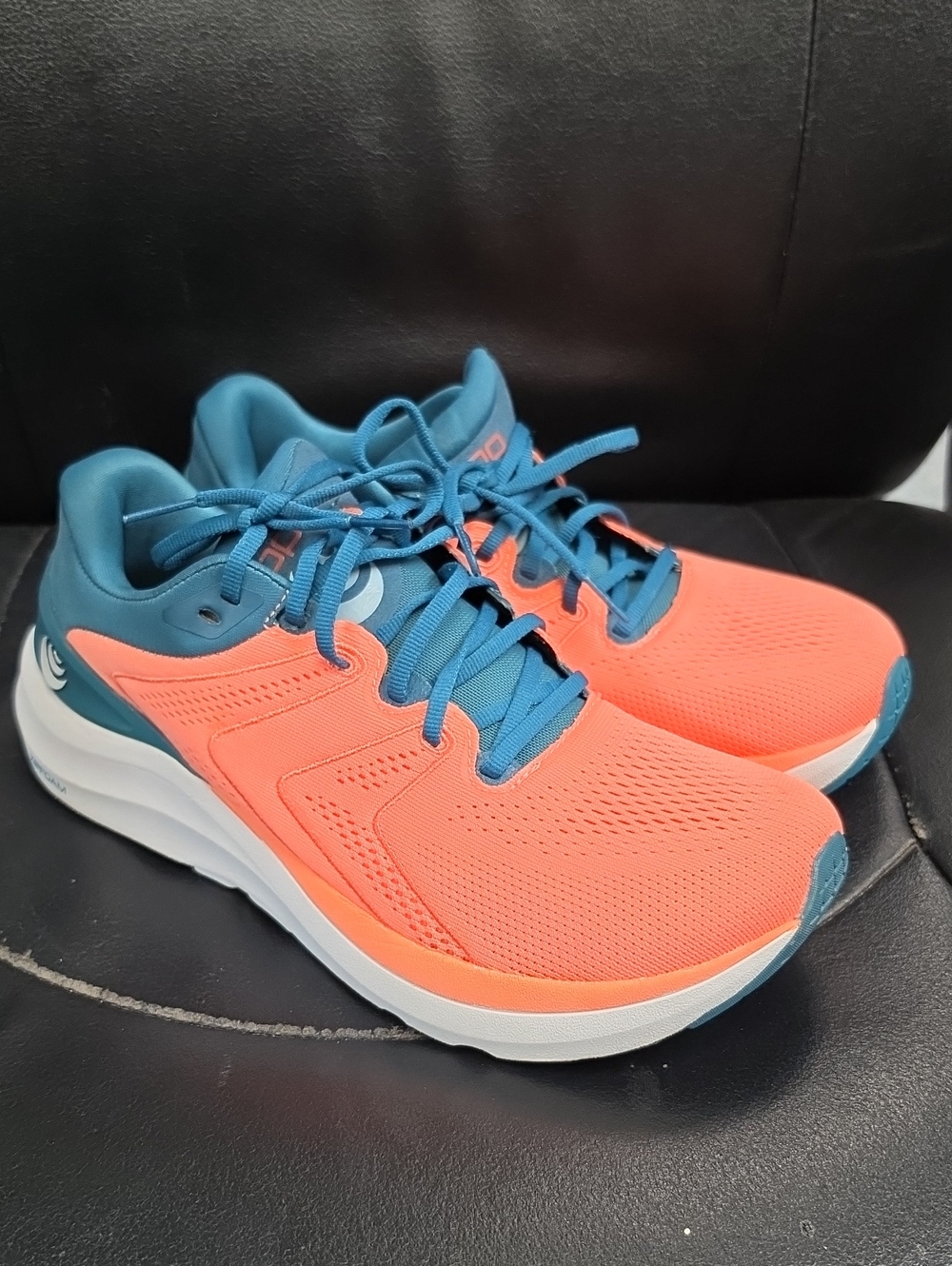 Women's Coral and Teal Athletic Sneakers by